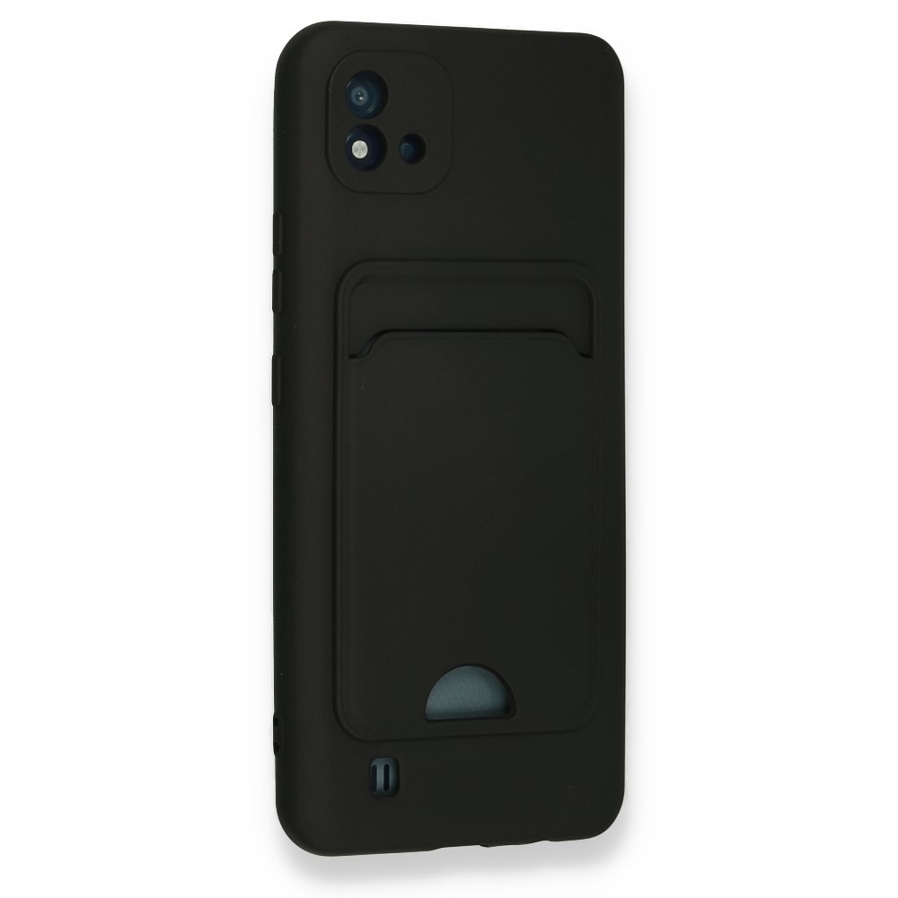 Newface Realme C11 2021 Kılıf Kelvin Kartvizitli Silikon - Siyah