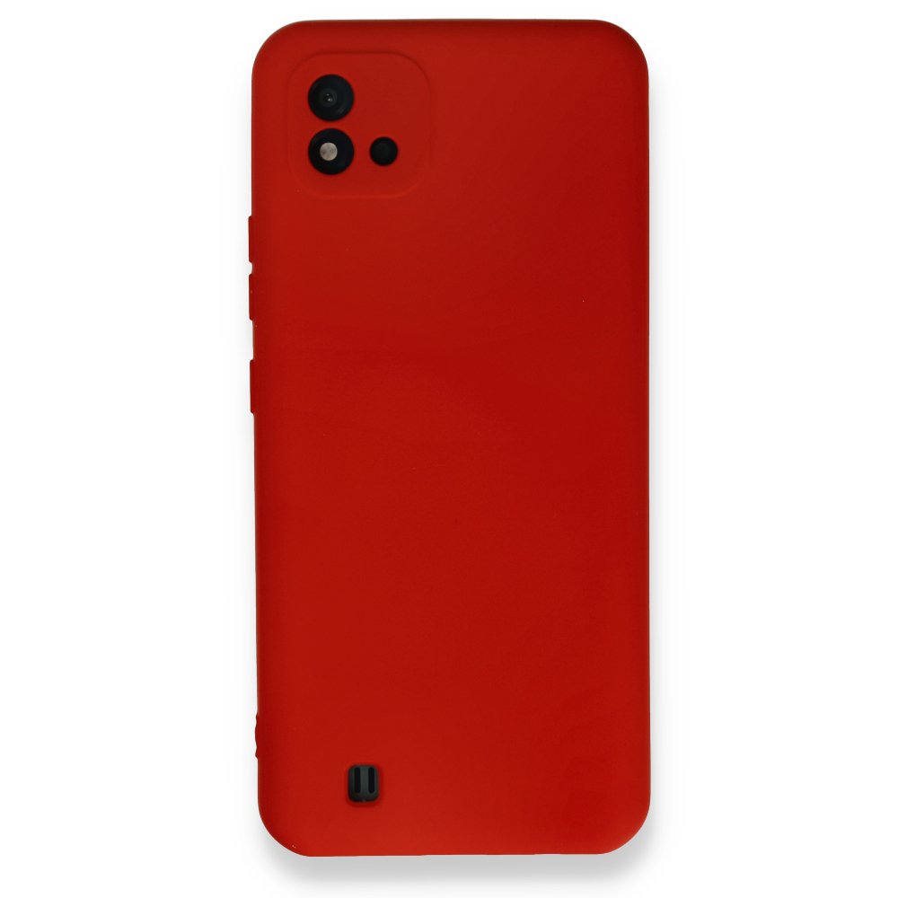Newface Realme C11 2021 Kılıf Nano içi Kadife Silikon - Kırmızı