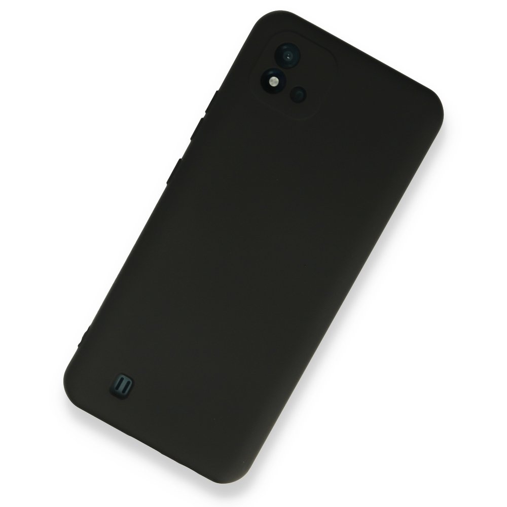 Newface Realme C11 2021 Kılıf Nano içi Kadife  Silikon - Siyah