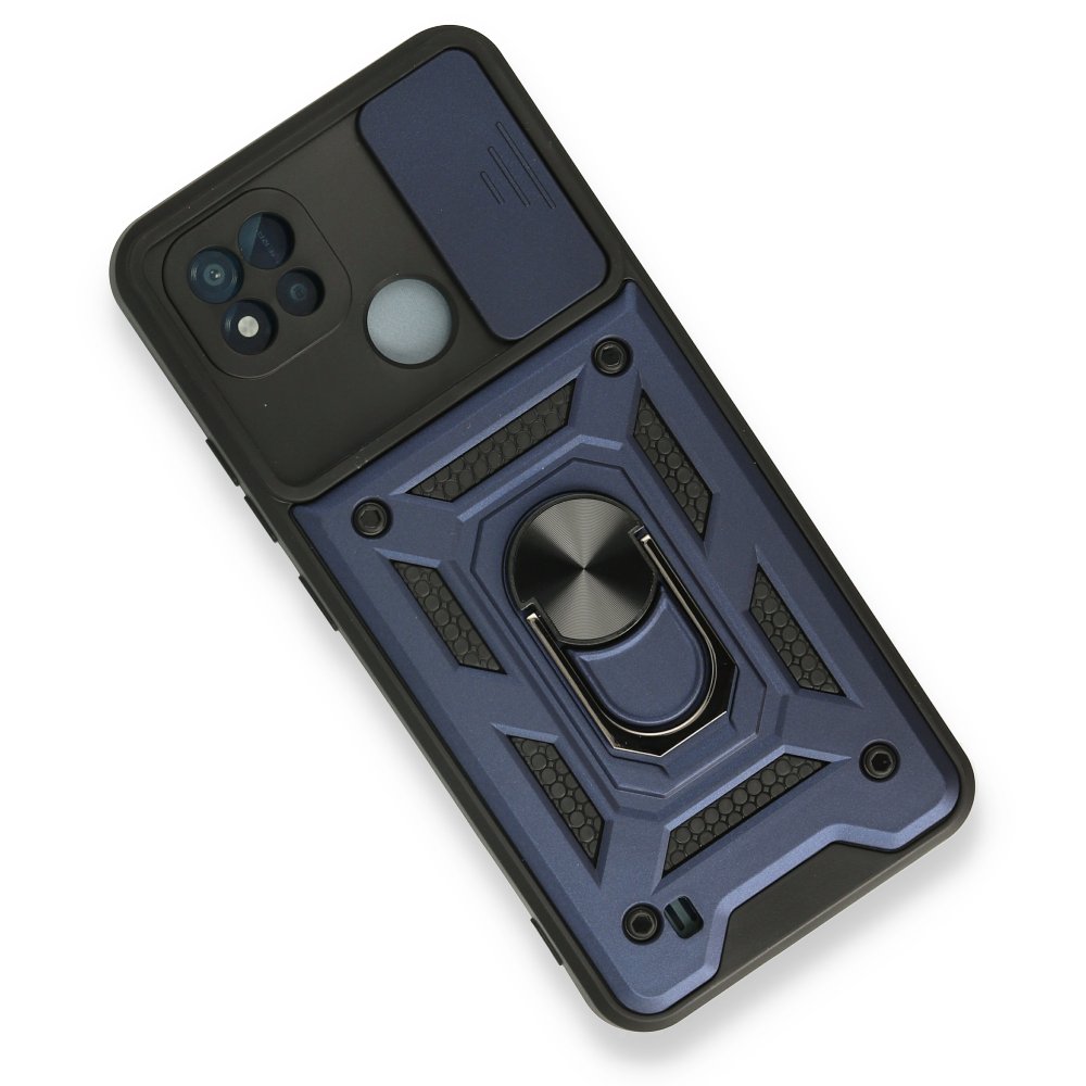 Newface Realme C11 2021 Kılıf Pars Lens Yüzüklü Silikon - Lacivert