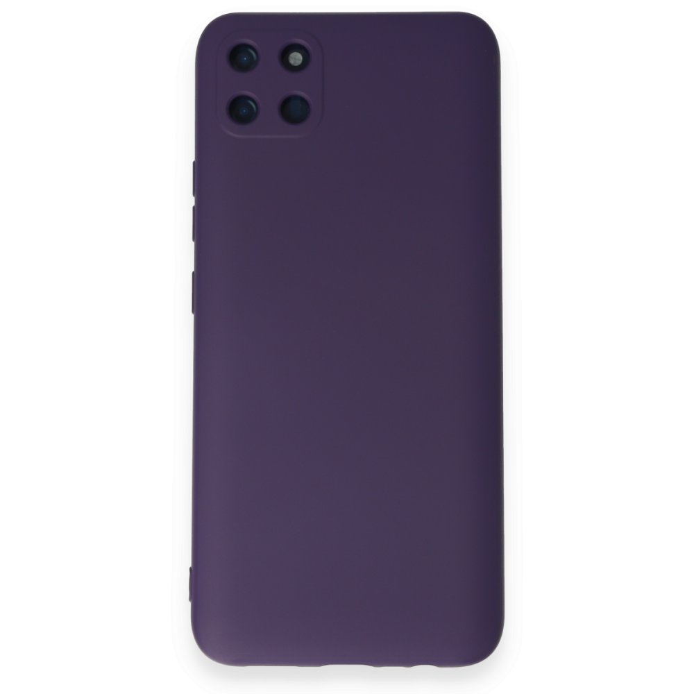 Newface Realme C11 Kılıf Nano içi Kadife Silikon - Mor