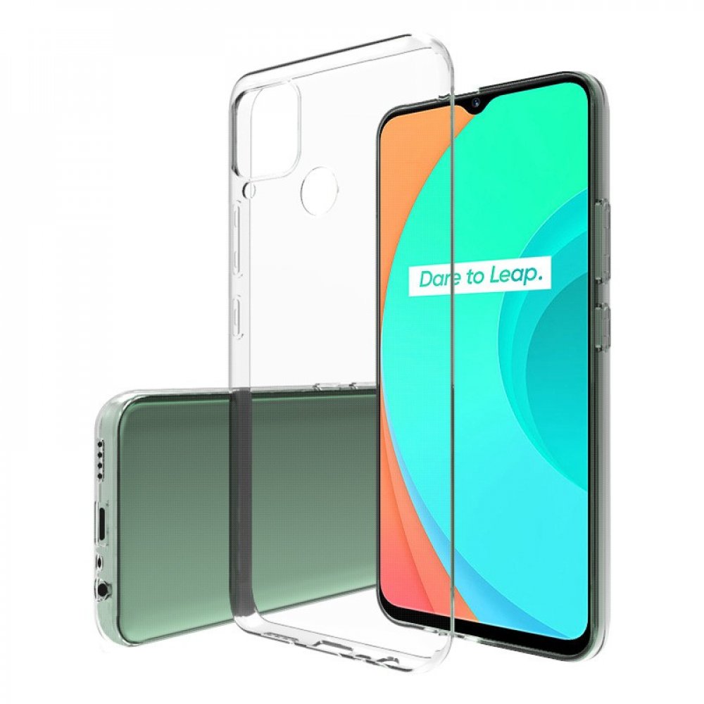 Newface Realme C15 Kılıf Lüx Şeffaf Silikon