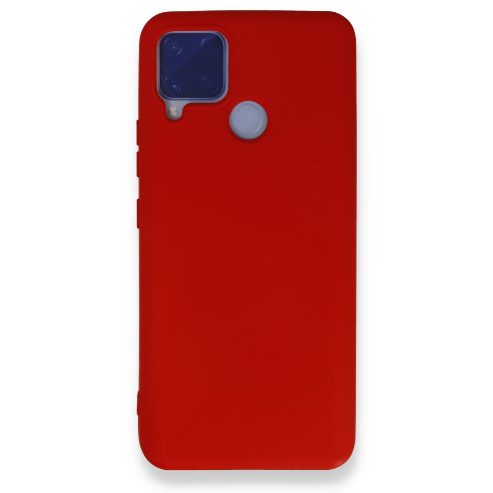 Newface Realme C15 Kılıf Nano içi Kadife  Silikon - Kırmızı