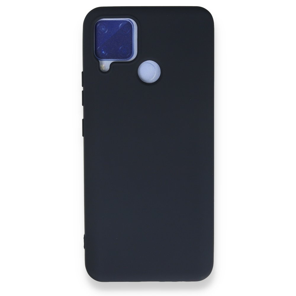 Newface Realme C15 Kılıf Nano içi Kadife Silikon - Lacivert