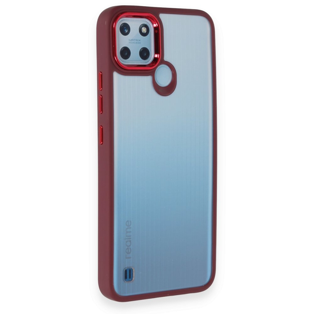 Newface Realme C21Y Kılıf Dora Kapak - Kırmızı