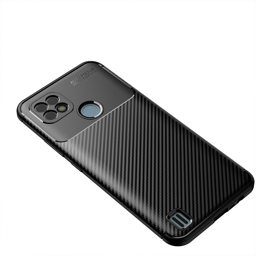 Newface Realme C25 Kılıf Focus Karbon Silikon - Siyah