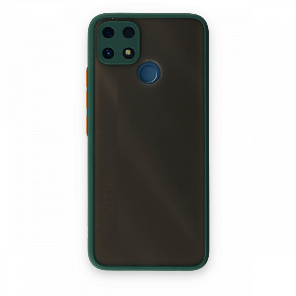 Newface Realme C25 Kılıf Montreal Silikon Kapak - Yeşil