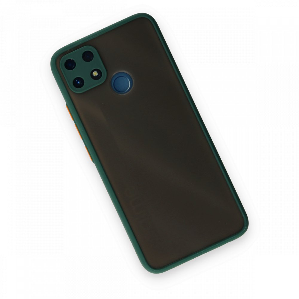 Newface Realme C25 Kılıf Montreal Silikon Kapak - Yeşil