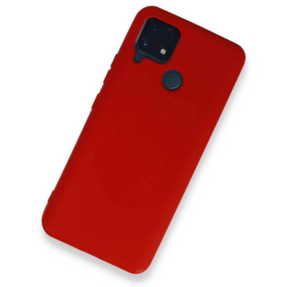 Newface Realme C25 Kılıf Nano içi Kadife  Silikon - Kırmızı