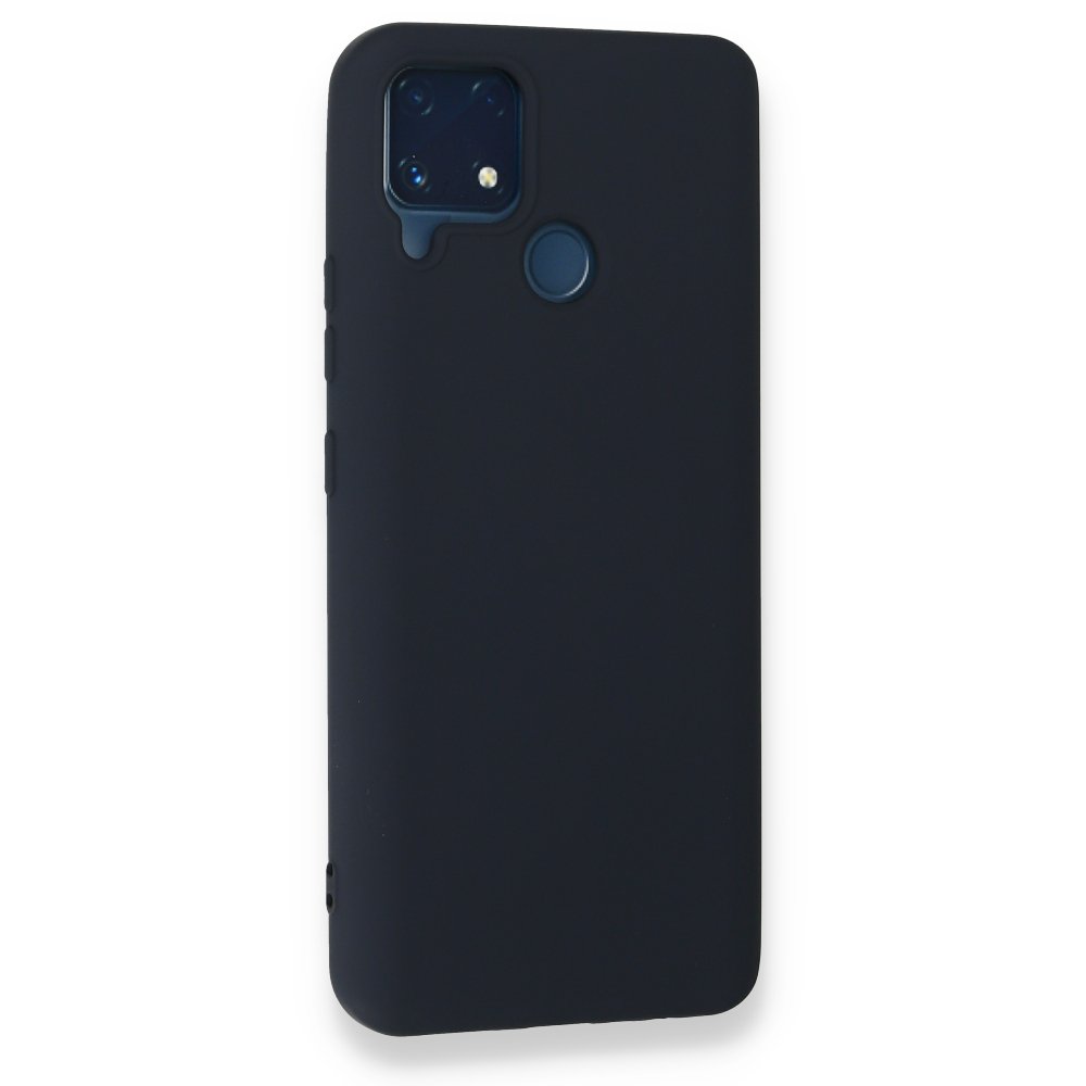Newface Realme C25 Kılıf Nano içi Kadife Silikon - Lacivert