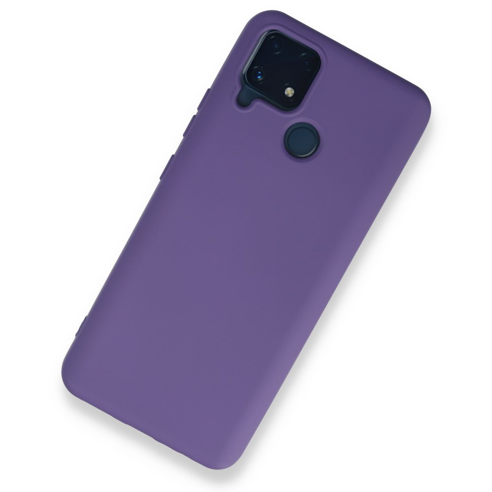 Newface Realme C25 Kılıf Nano içi Kadife Silikon - Mor