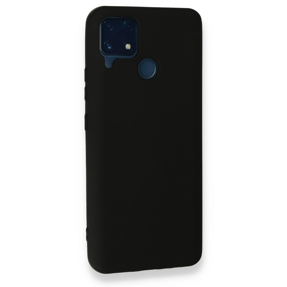 Newface Realme C25s Kılıf Nano içi Kadife  Silikon - Siyah