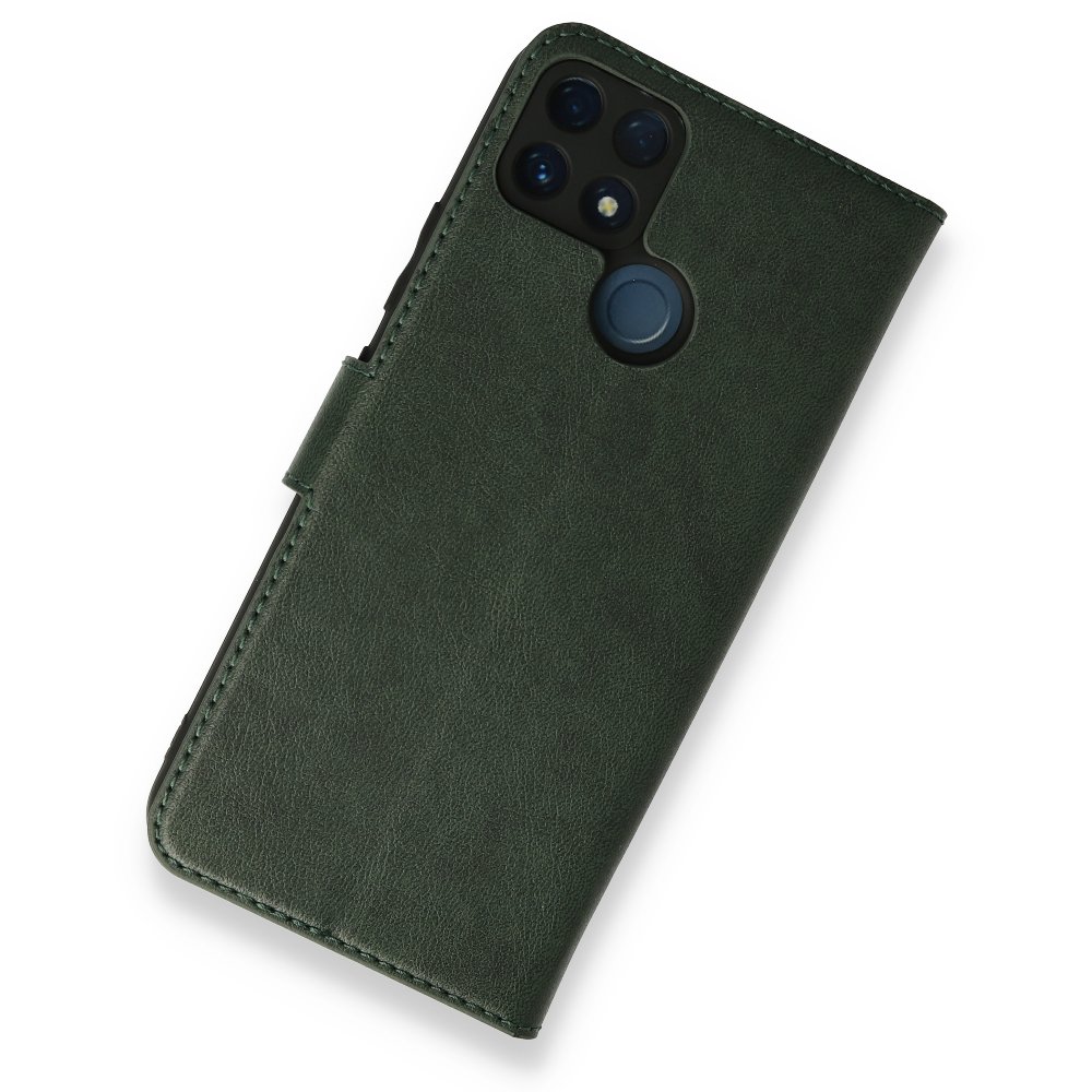 Newface Realme C25 Kılıf Trend S Plus Kapaklı Kılıf - Yeşil