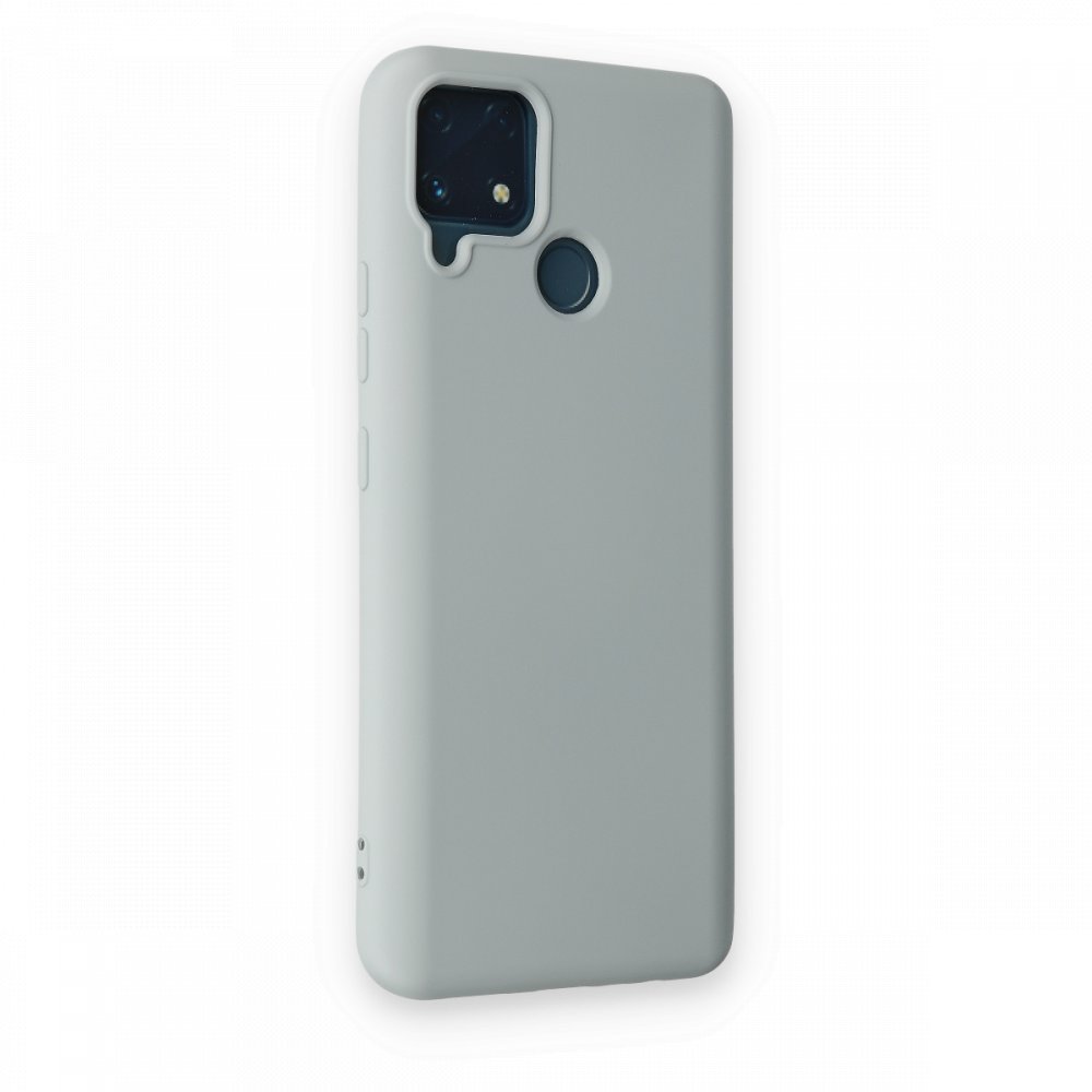 Newface Realme C25s Kılıf Nano içi Kadife  Silikon - Buz Mavisi