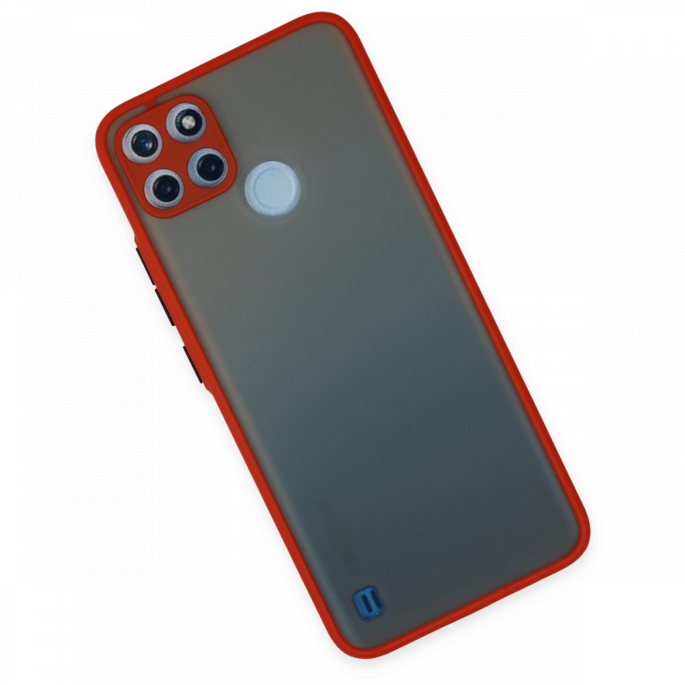 Newface Realme C25Y Kılıf Montreal Silikon Kapak - Kırmızı