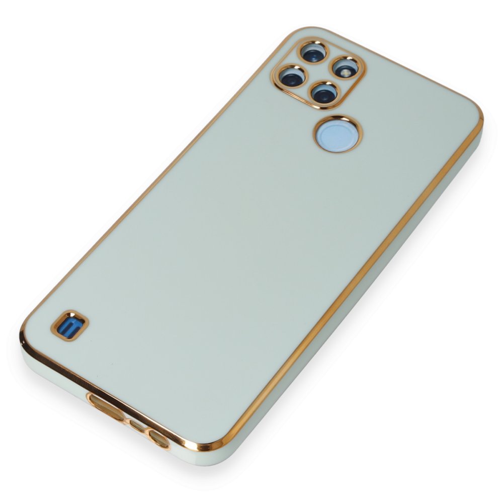 Newface Realme C25Y Kılıf Volet Silikon - Açık Yeşil