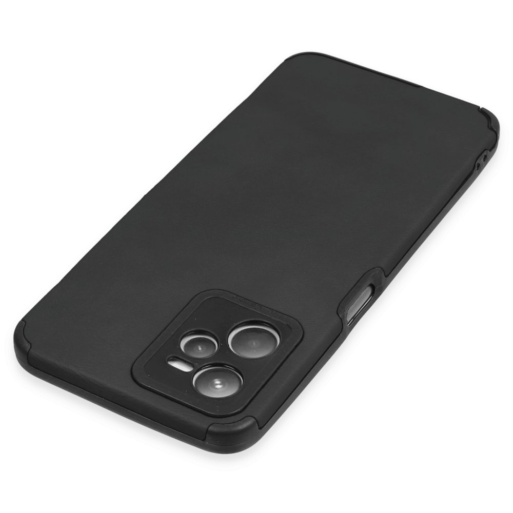 Newface Realme C35 Kılıf Loop Deri Silikon - Siyah