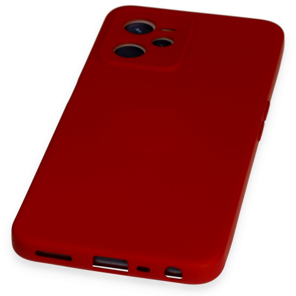 Newface Realme C35 Kılıf Nano içi Kadife Silikon - Kırmızı