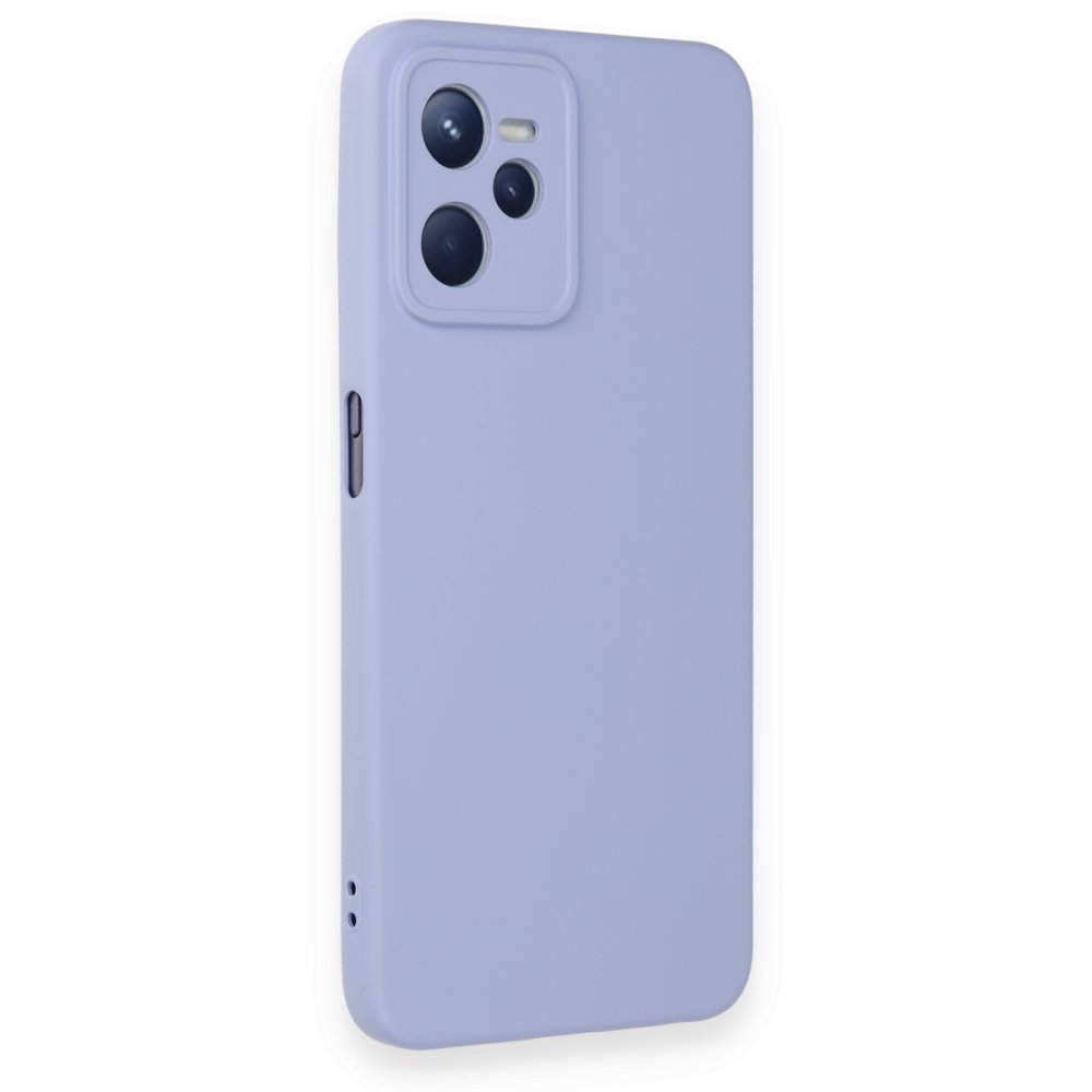 Newface Realme C35 Kılıf Nano içi Kadife Silikon - Lila