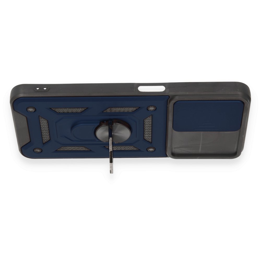 Newface Realme C35 Kılıf Pars Lens Yüzüklü Silikon - Lacivert