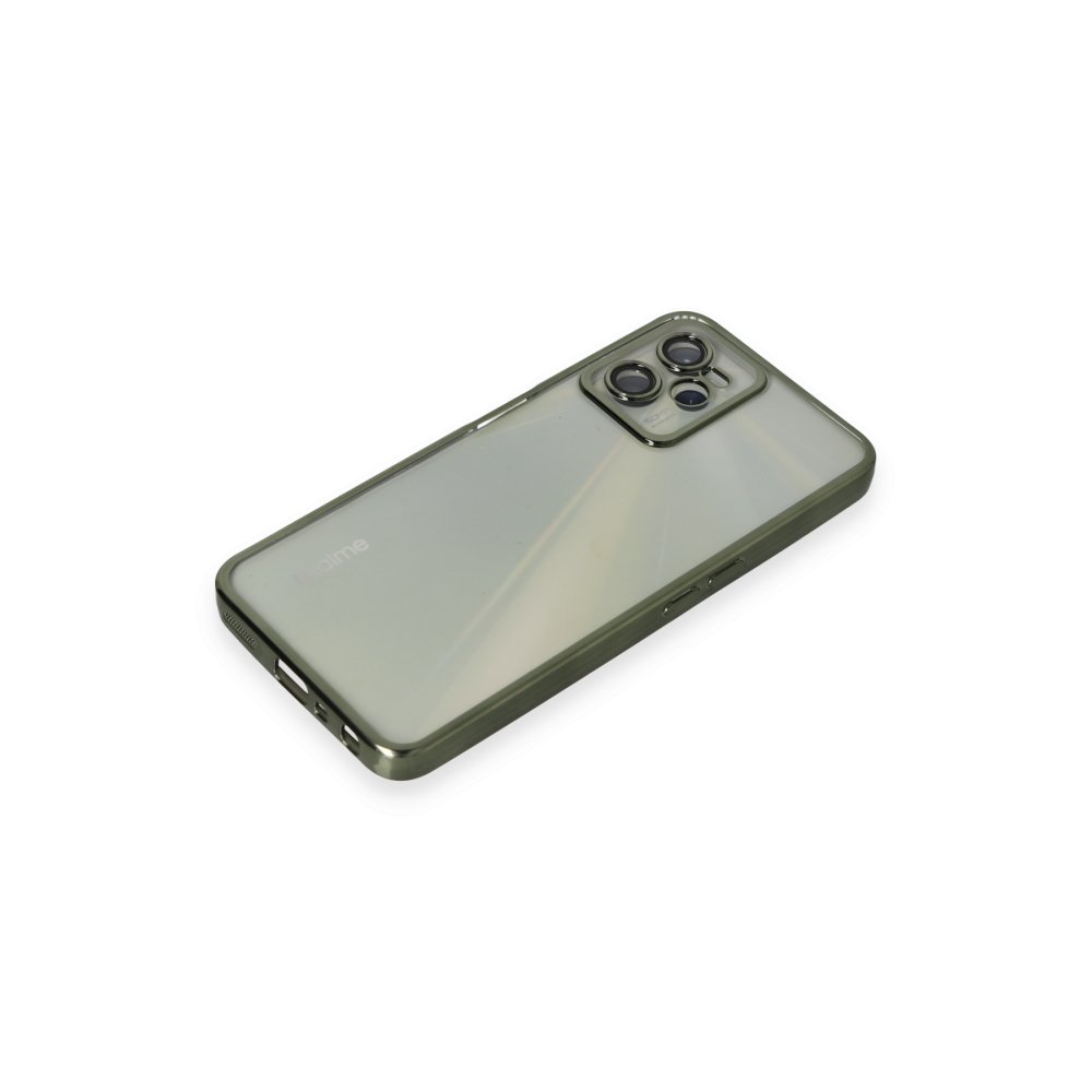 Newface Realme C35 Kılıf Razer Lensli Silikon - Yeşil