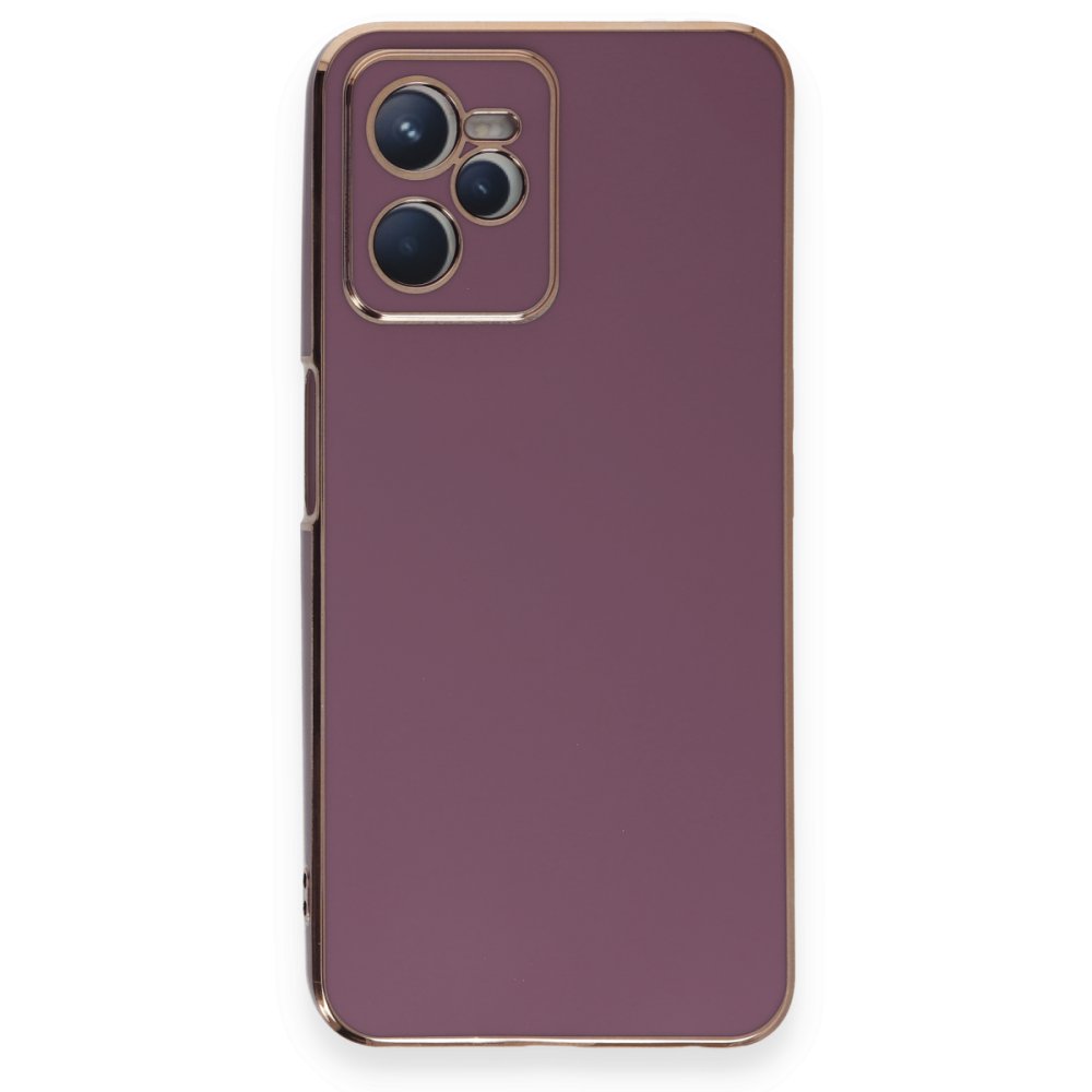 Newface Realme C35 Kılıf Volet Silikon - Mor