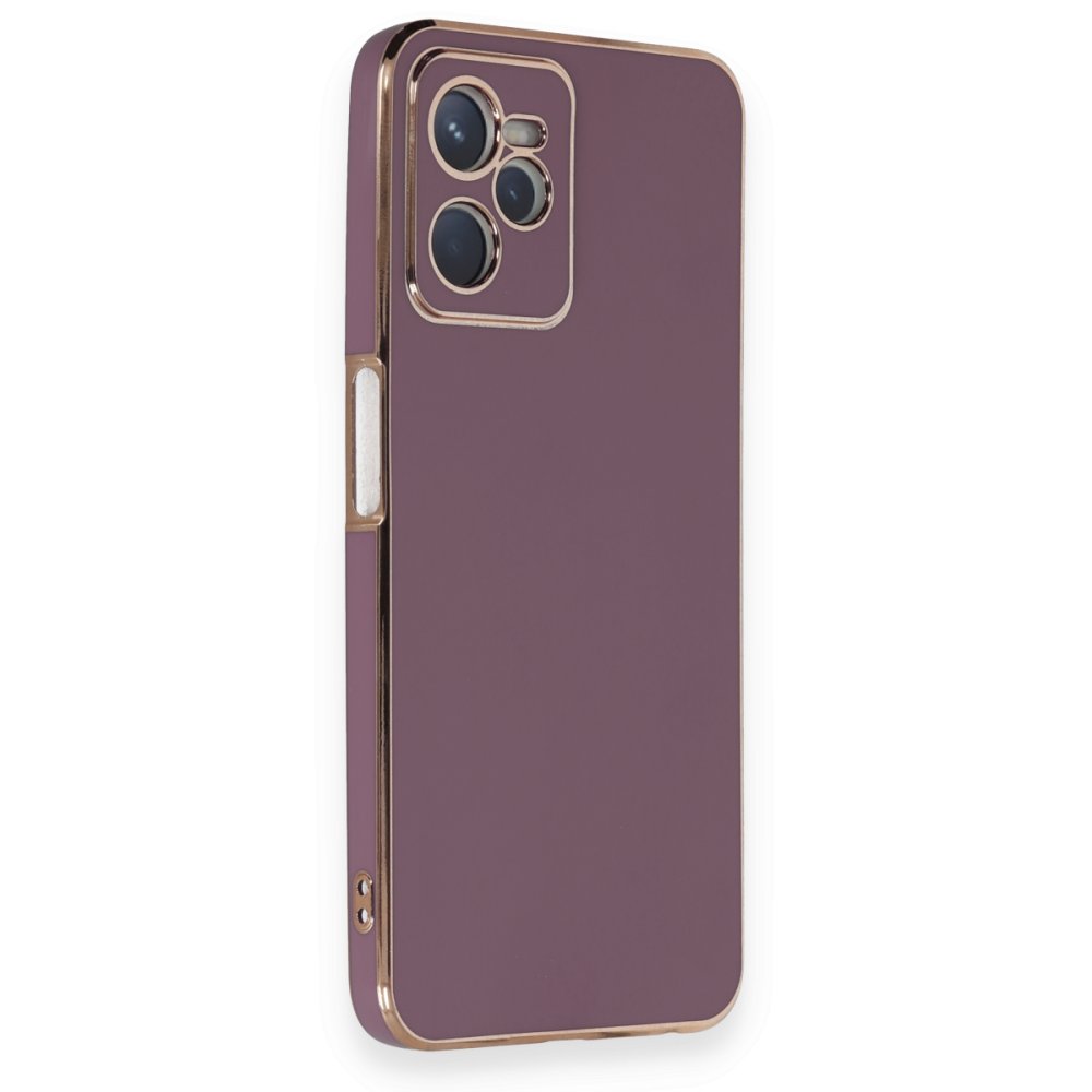 Newface Realme C35 Kılıf Volet Silikon - Mor