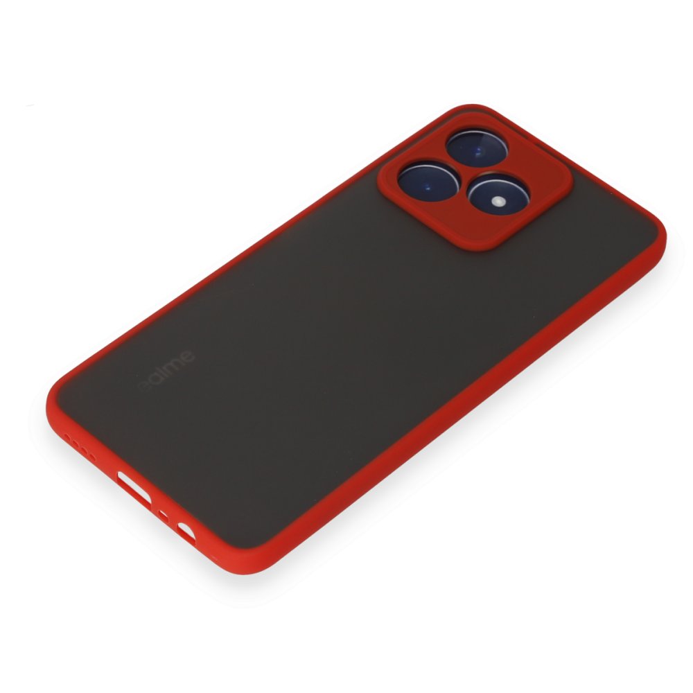 Newface Realme C53 Kılıf Montreal Silikon Kapak - Kırmızı
