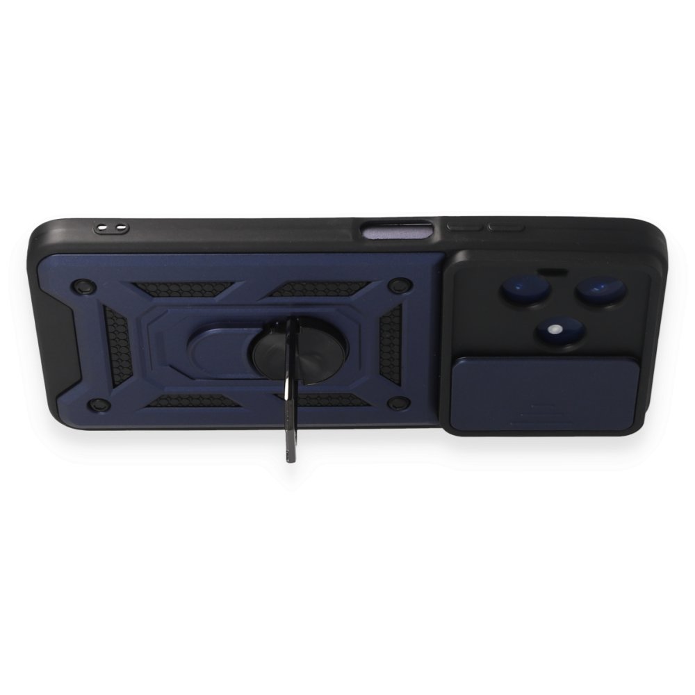 Newface Realme C53 Kılıf Pars Lens Yüzüklü Silikon - Lacivert