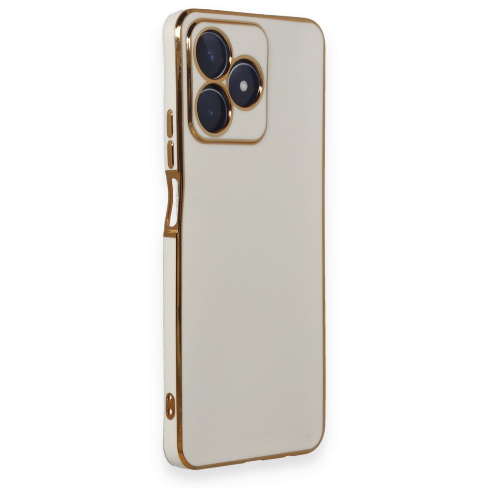 Newface Realme C53 Kılıf Volet Silikon - Beyaz