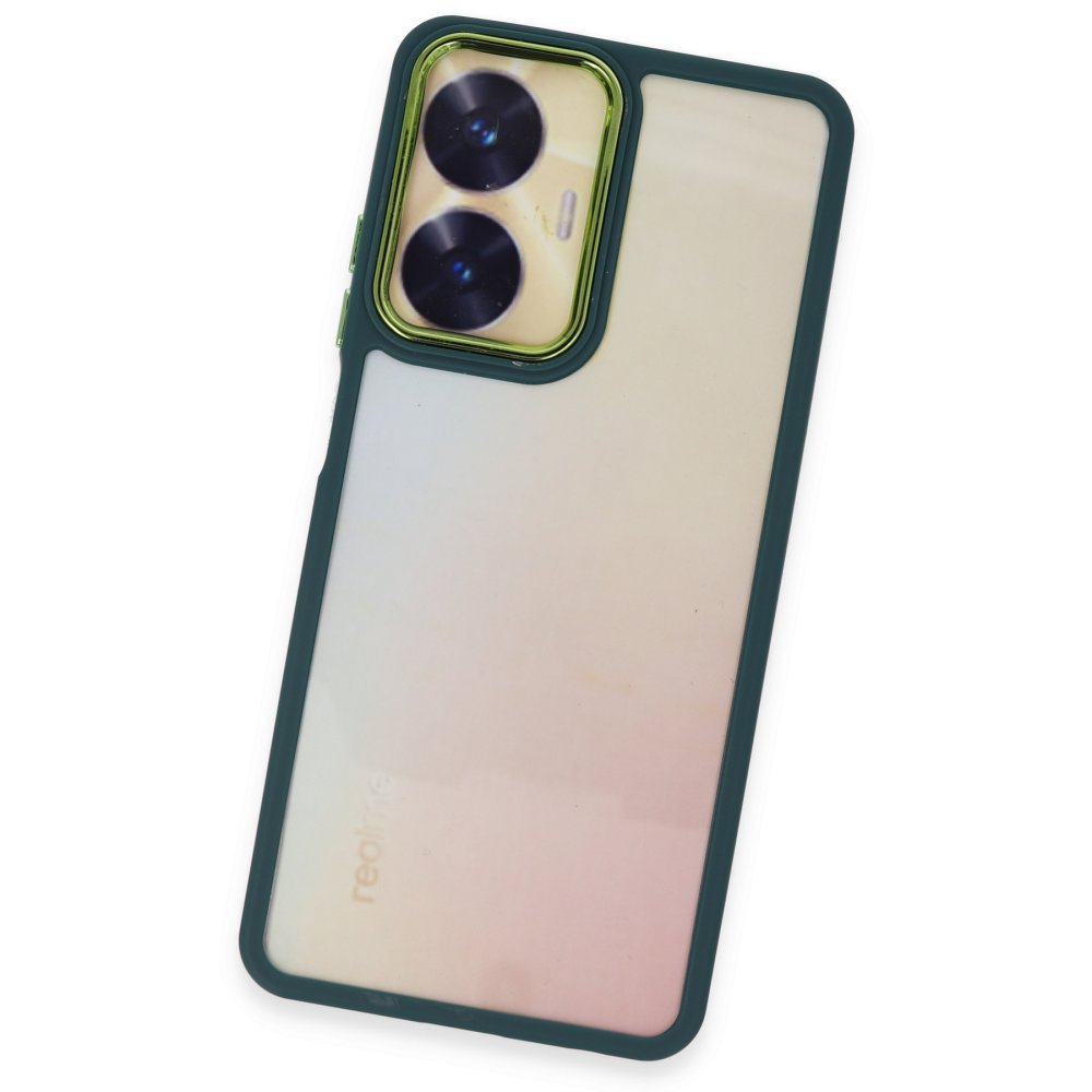 Newface Realme C55 Kılıf Dora Kapak - Haki Yeşil