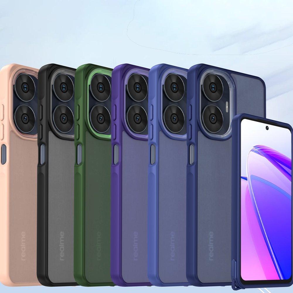 Newface Realme C55 Kılıf Elegant Kapak - Lacivert