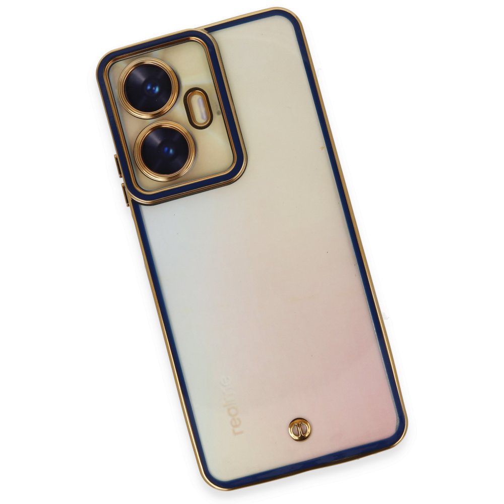 Newface Realme C55 Kılıf Liva Lens Silikon - Mavi