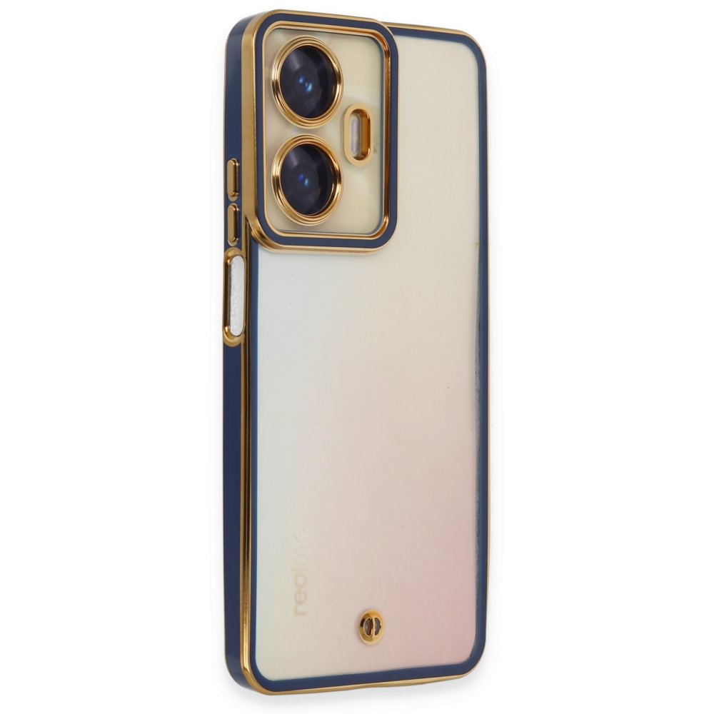 Newface Realme C55 Kılıf Liva Lens Silikon - Mavi