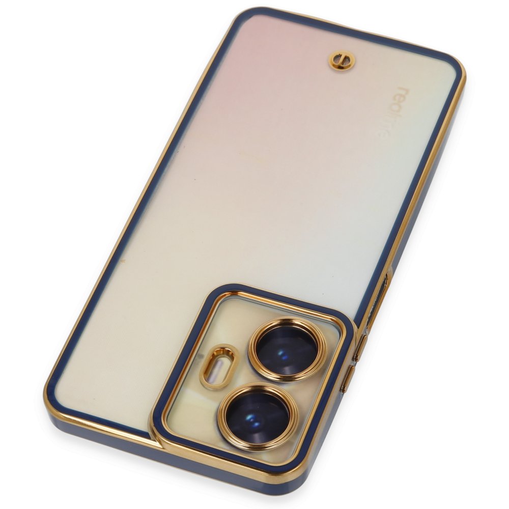 Newface Realme C55 Kılıf Liva Lens Silikon - Mavi