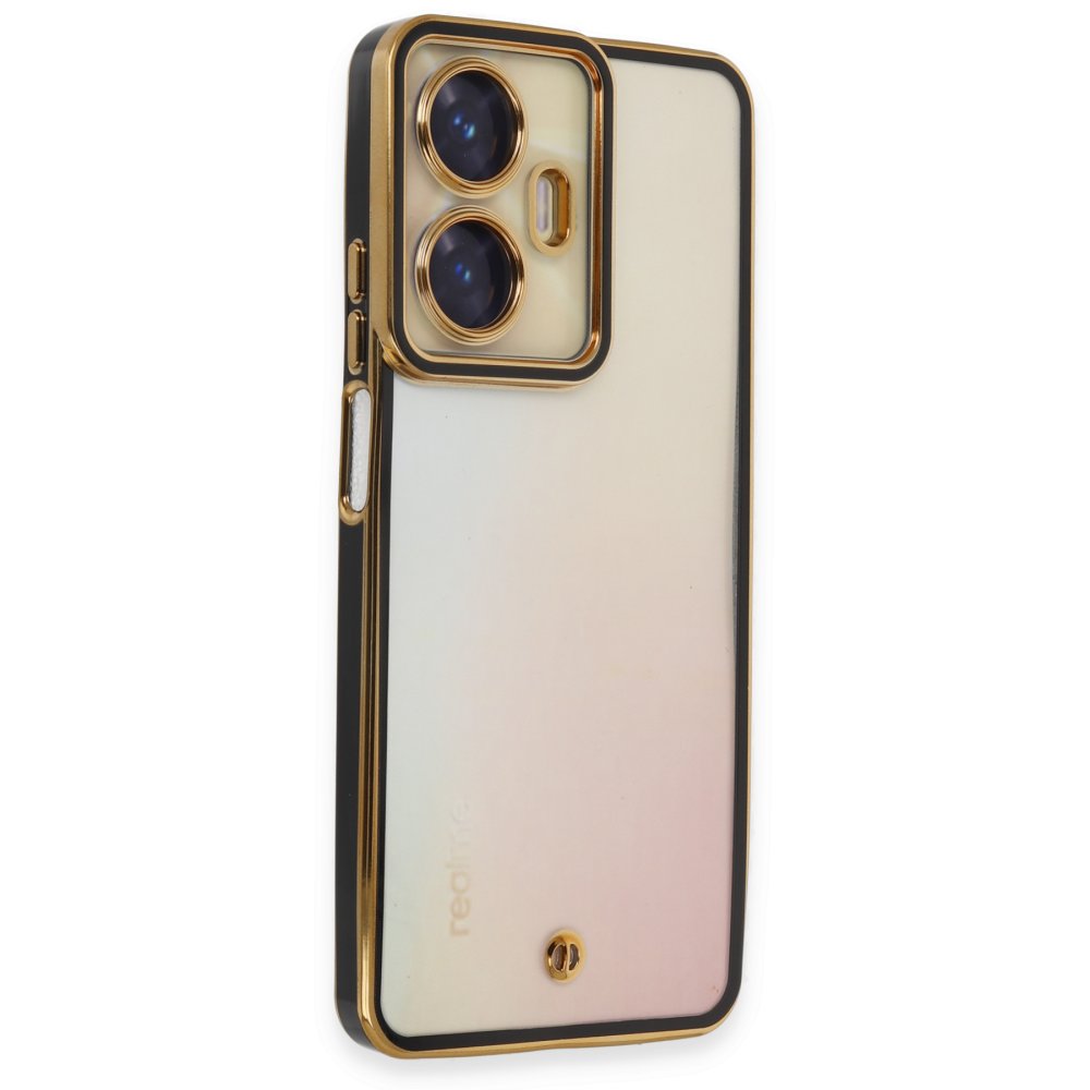 Newface Realme C55 Kılıf Liva Lens Silikon - Siyah