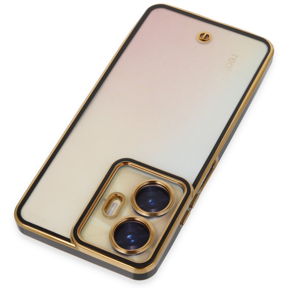 Newface Realme C55 Kılıf Liva Lens Silikon - Siyah