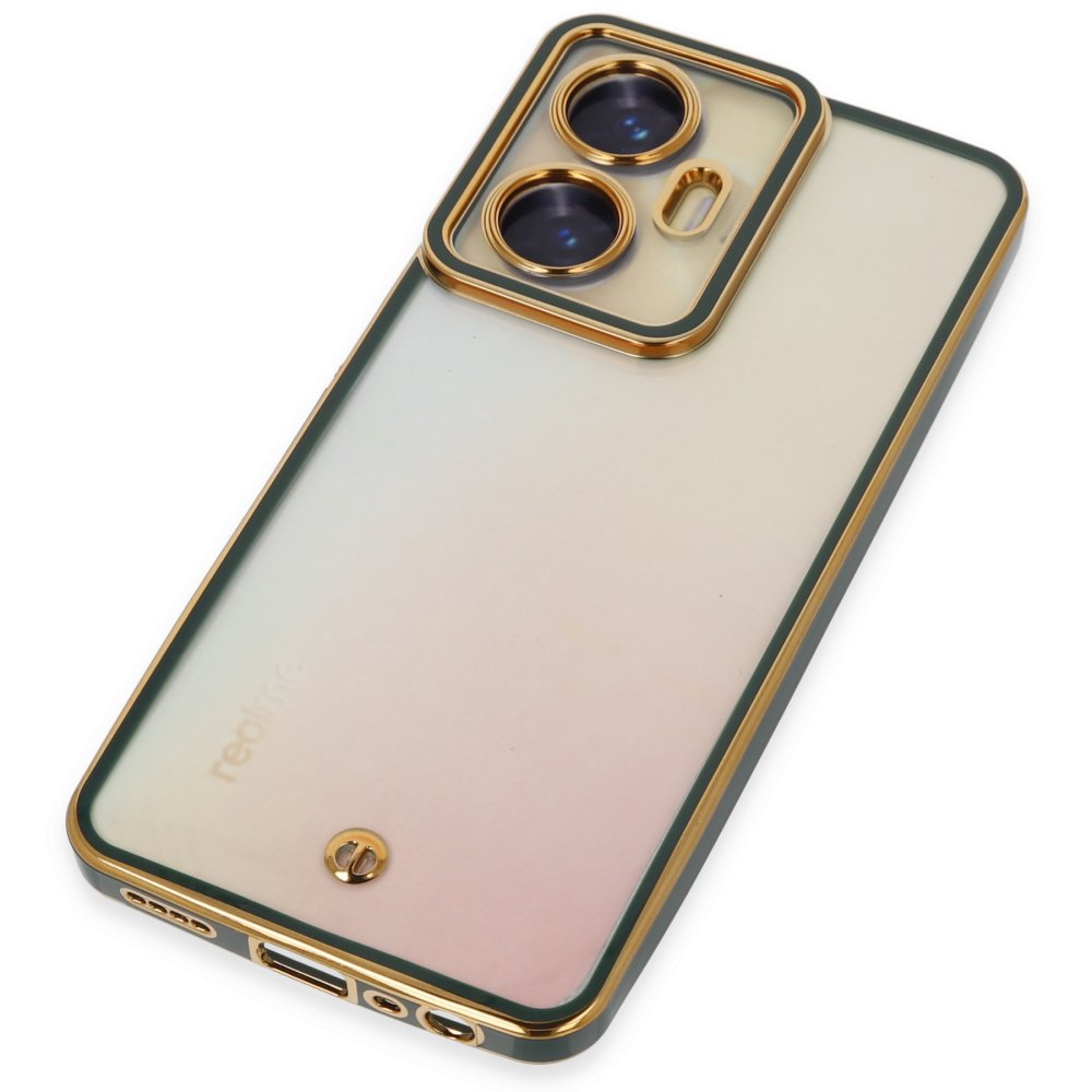 Newface Realme C55 Kılıf Liva Lens Silikon - Yeşil