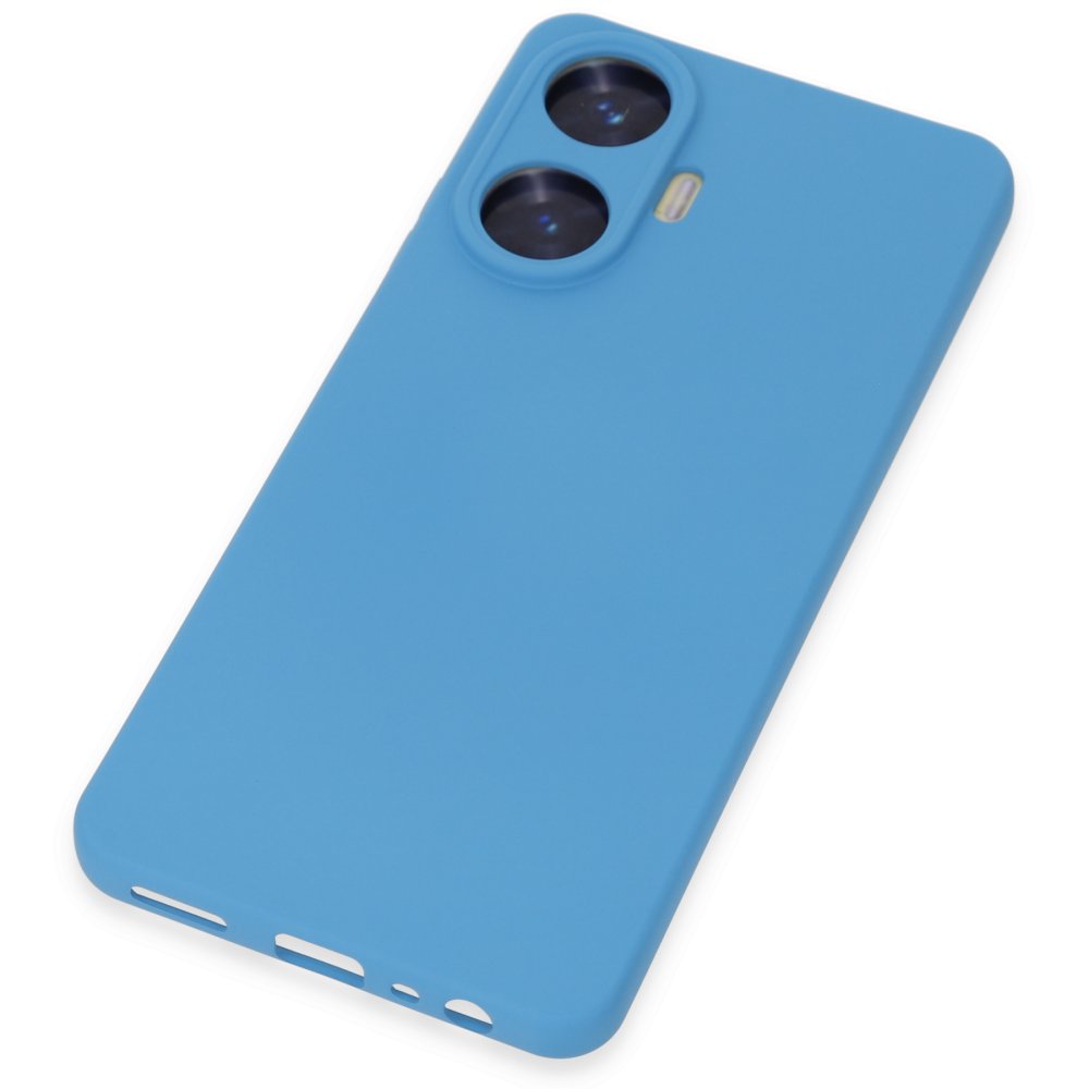 Newface Realme C55 Kılıf Nano içi Kadife Silikon - Mavi