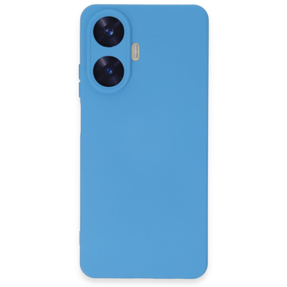 Newface Realme C55 Kılıf Nano içi Kadife Silikon - Mavi