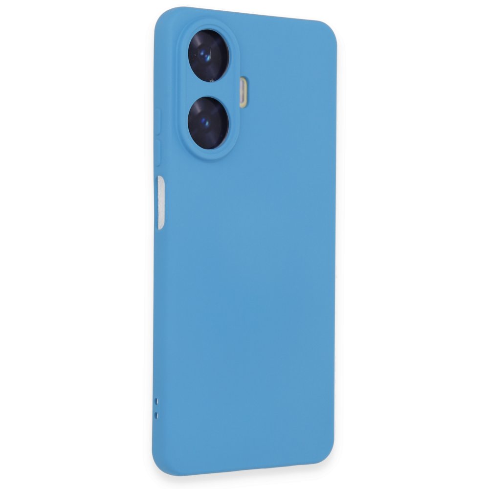 Newface Realme C55 Kılıf Nano içi Kadife Silikon - Mavi