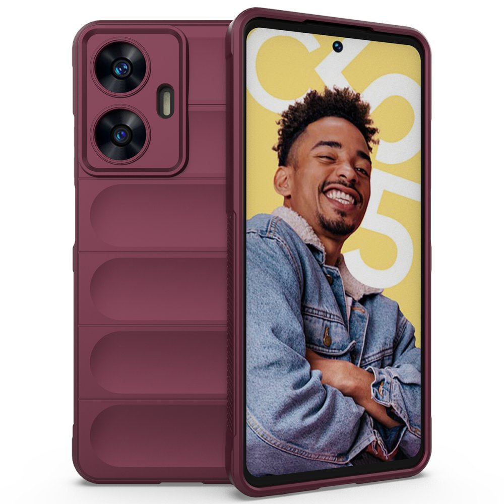 Newface Realme C55 Kılıf Optimum Silikon - Bordo