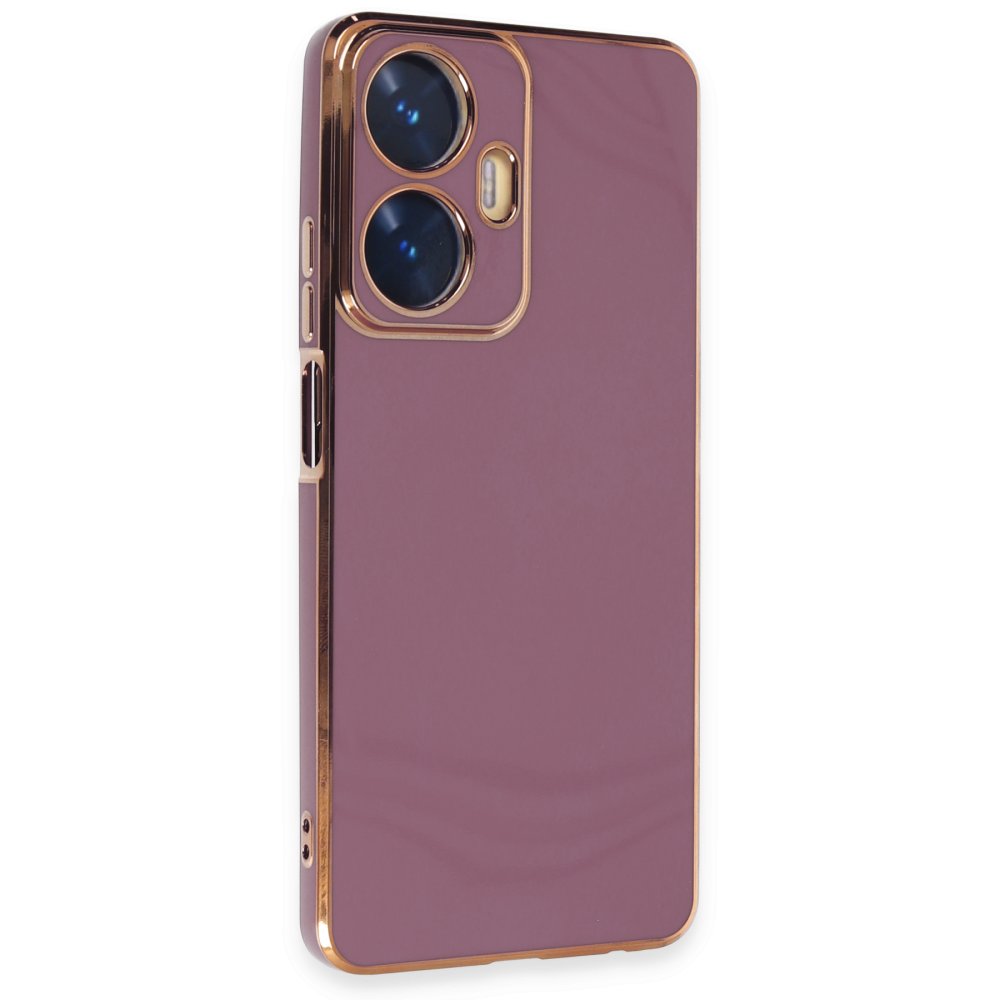 Newface Realme C55 Kılıf Volet Silikon - Mor