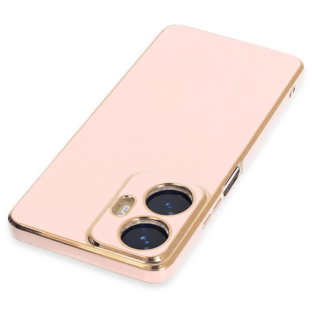 Newface Realme C55 Kılıf Volet Silikon - Pembe