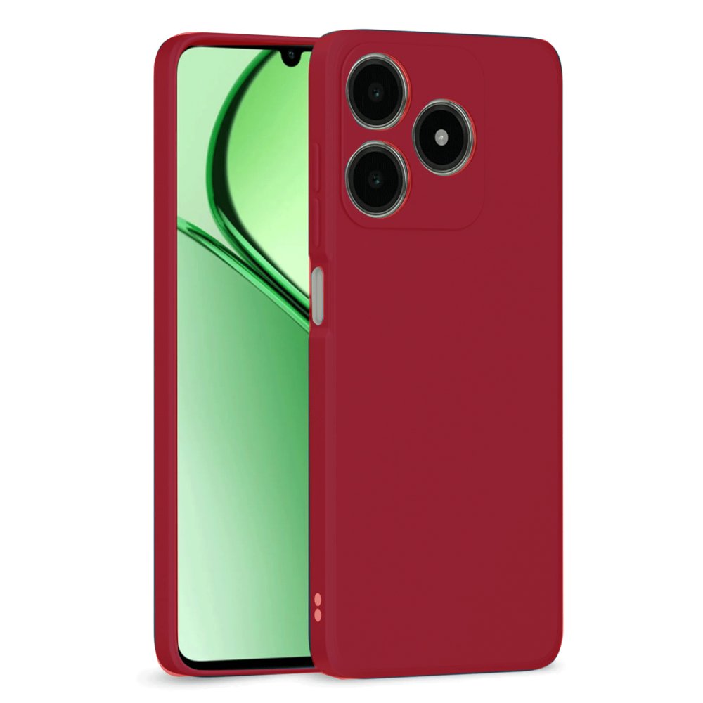 Newface Realme C63 Kılıf First Silikon - Kırmızı