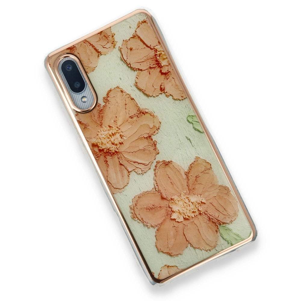 Newface Samsung Galaxy A02 Kılıf Çiçekli Silikon - Rose