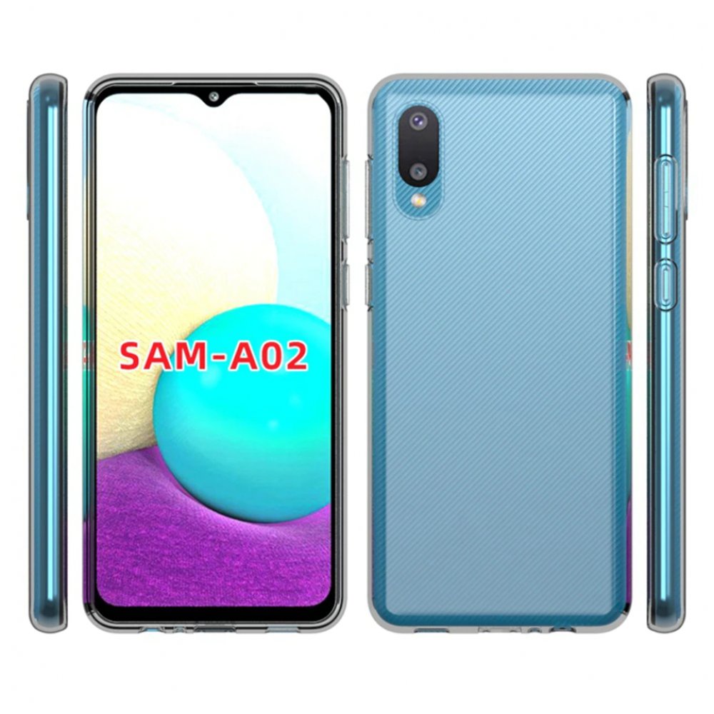 Newface Samsung Galaxy A02 Kılıf Lüx Şeffaf Silikon