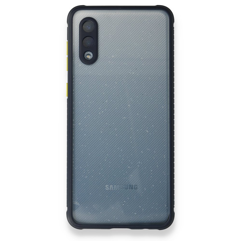 Newface Samsung Galaxy A02 Kılıf Miami Şeffaf Silikon - Lacivert