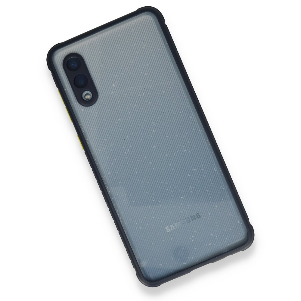 Newface Samsung Galaxy A02 Kılıf Miami Şeffaf Silikon - Lacivert