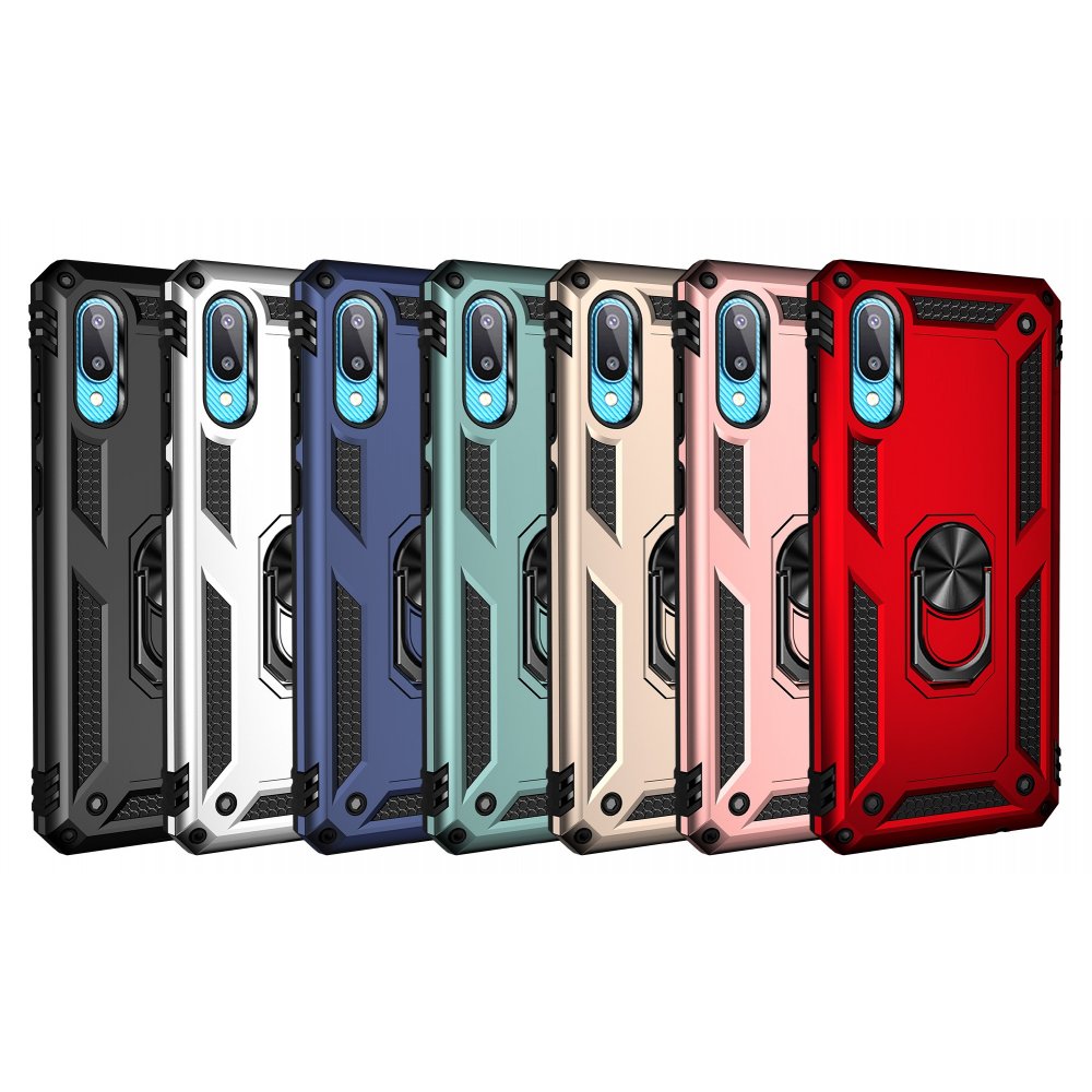 Newface Samsung Galaxy A02 Kılıf Sofya Yüzüklü Silikon Kapak - Rose